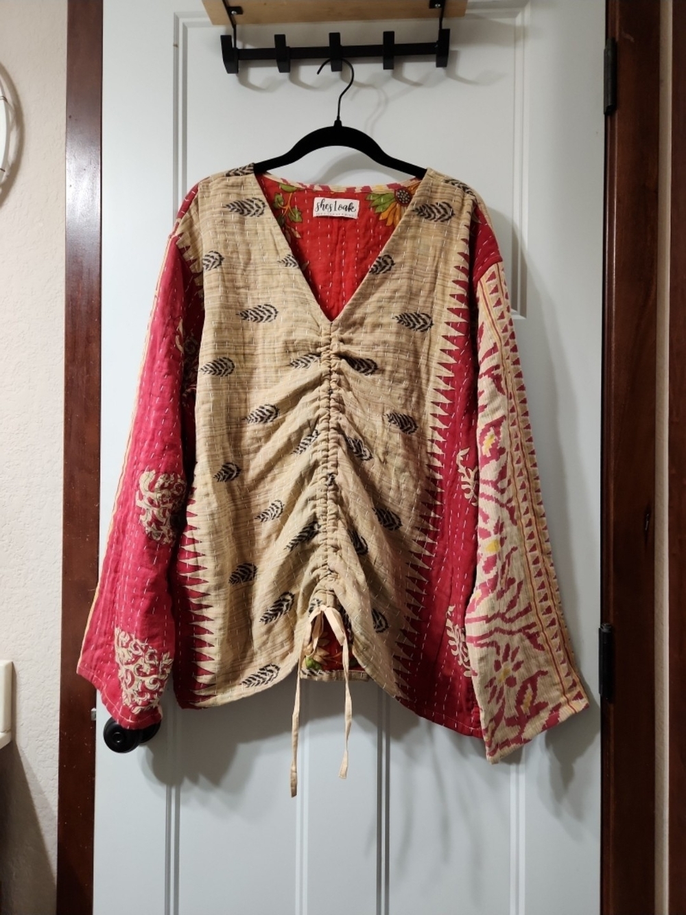 NWOT Boho Kantha Patchwork Top